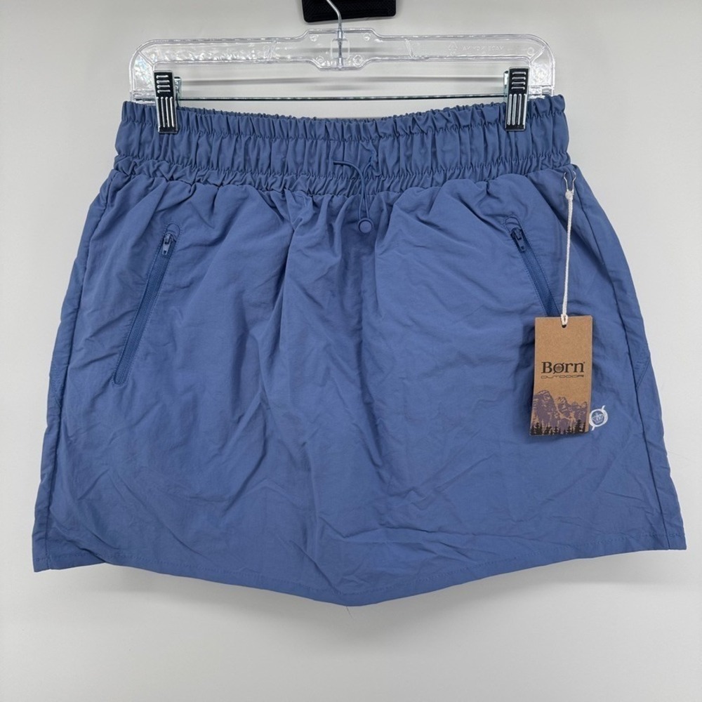 Born Slate Blue Women's Active Skort with Zipper Pockets